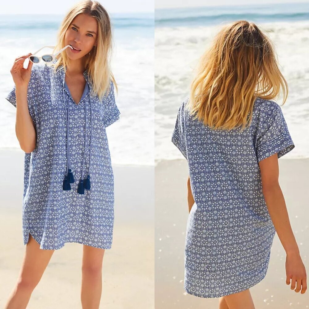 Roller Rabbit Blue Roller Rabbit Wythe Cover-Up Tunic Dress 20456